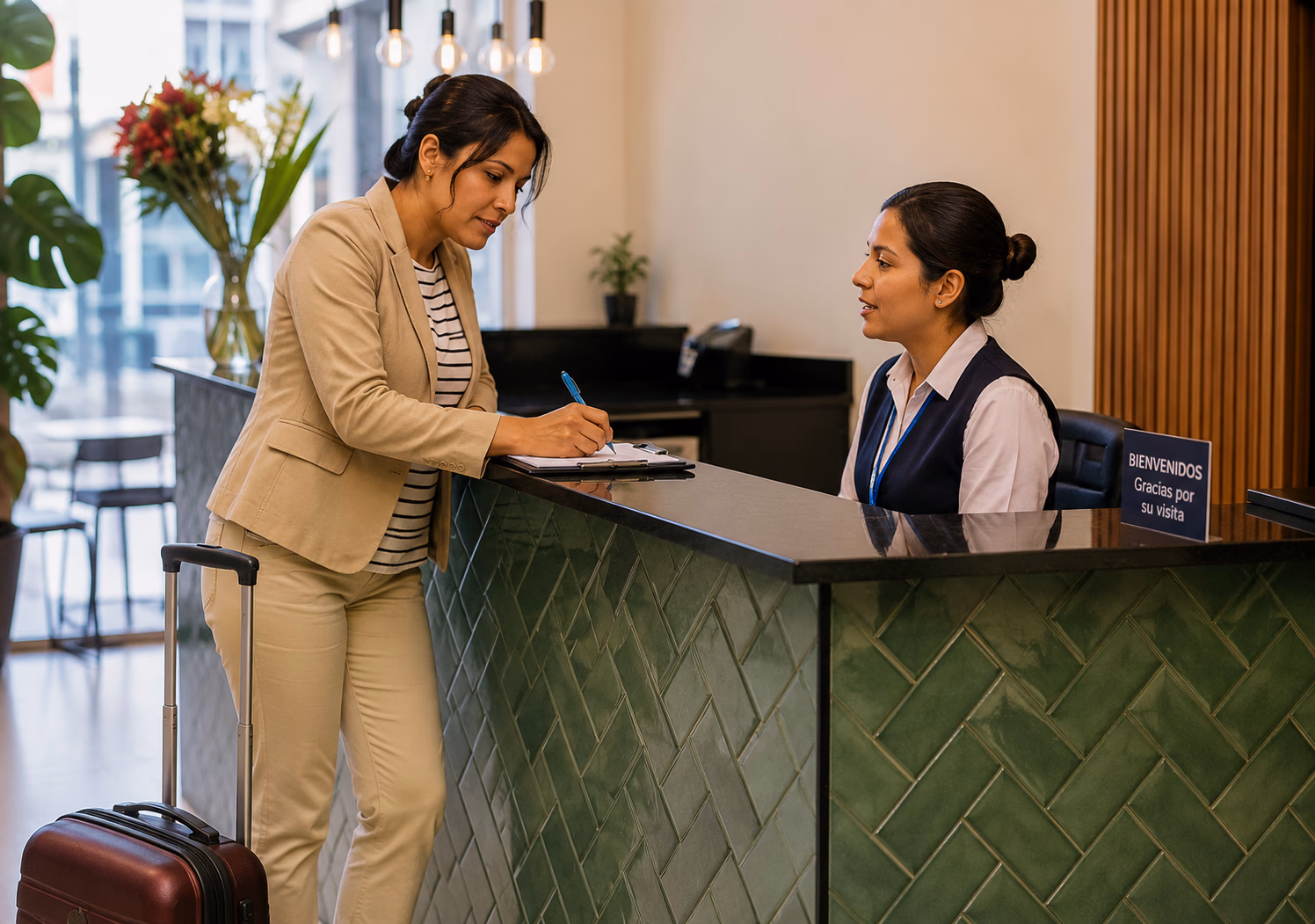 Recepción hotel