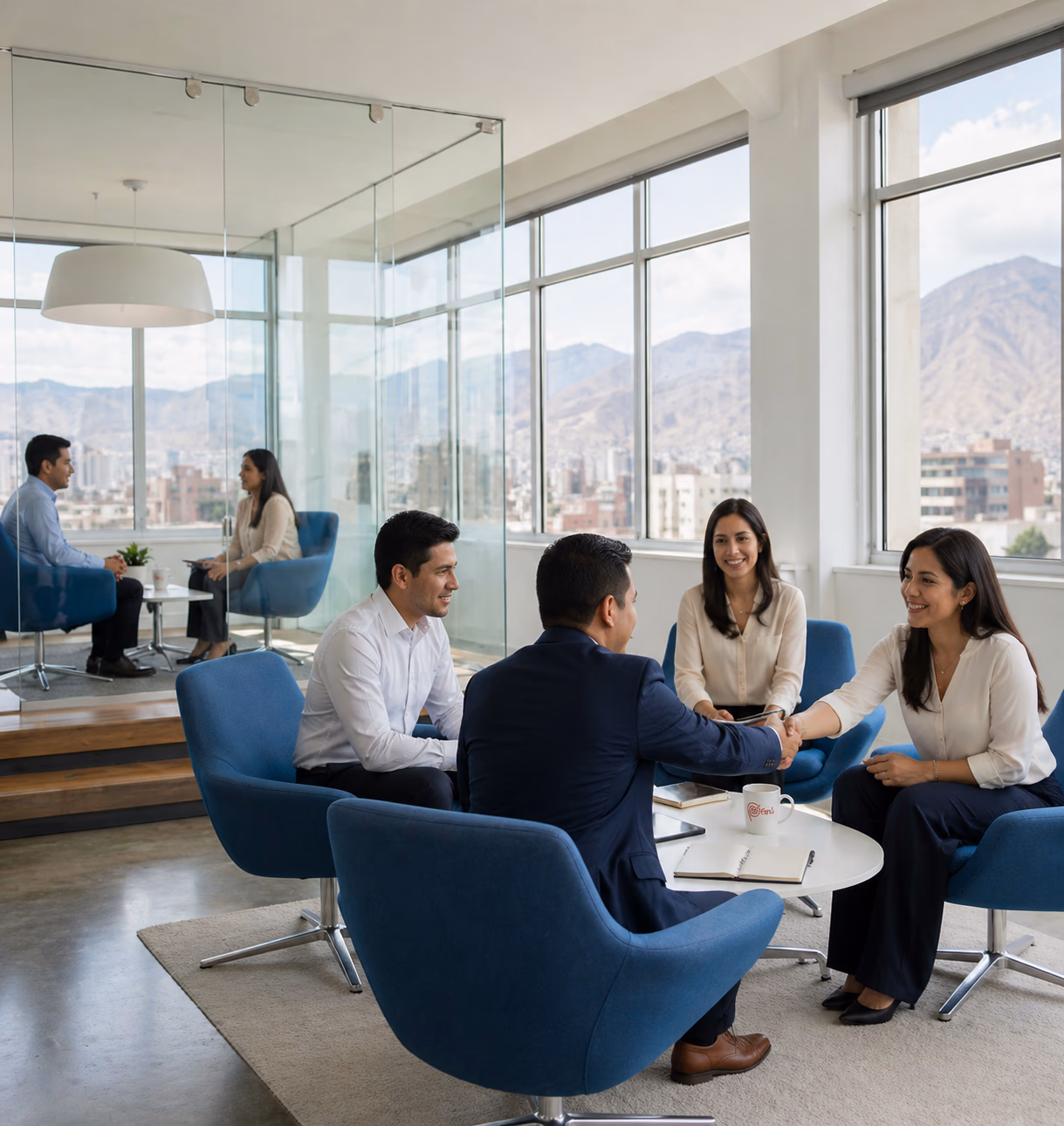 Equipo en reunión de negocios