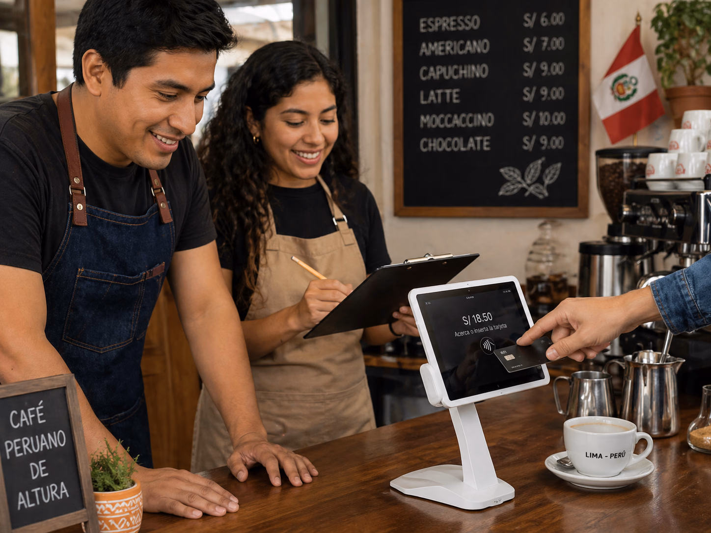 Restaurante usando tecnología