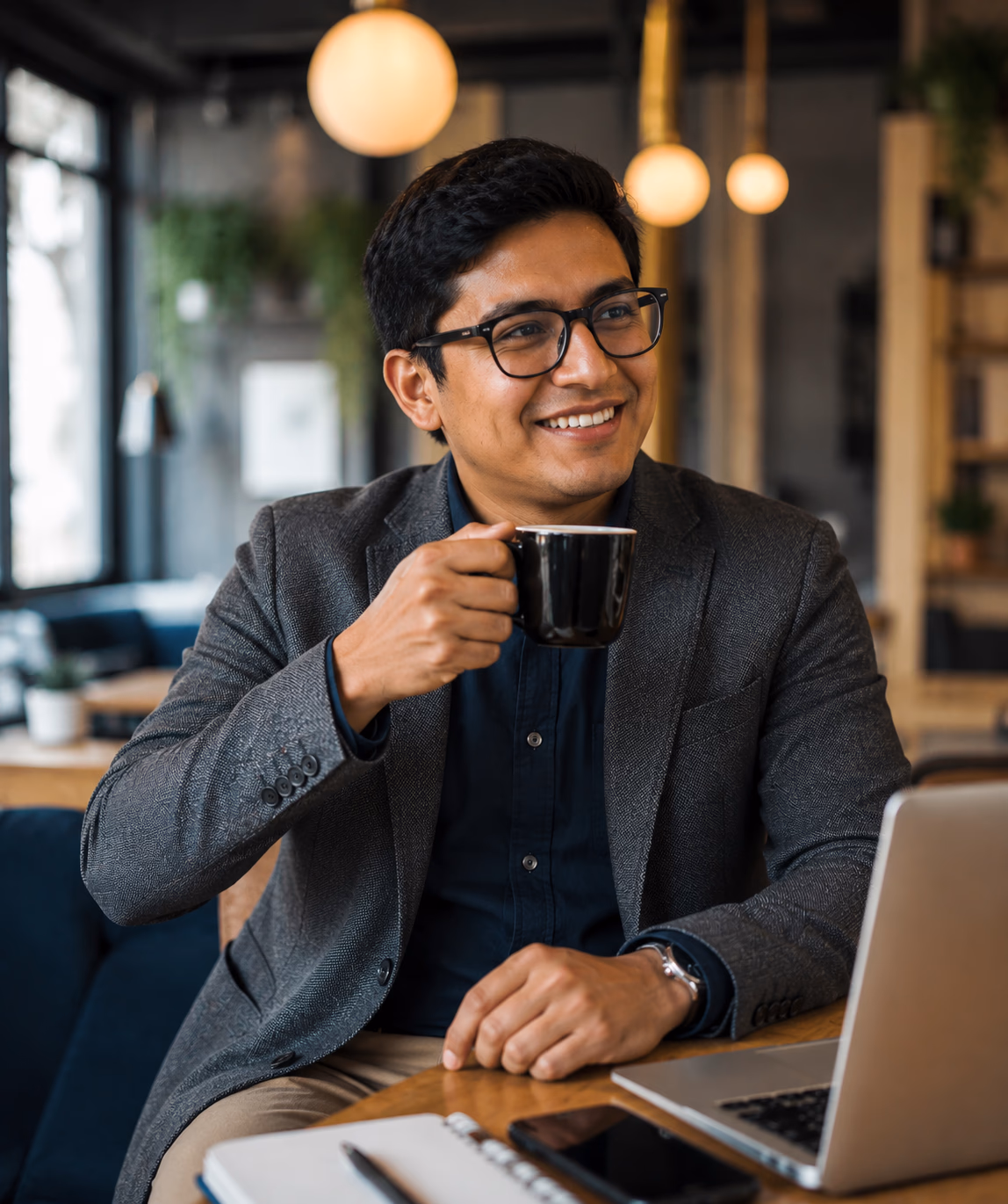 Profesional trabajando con tecnología empresarial