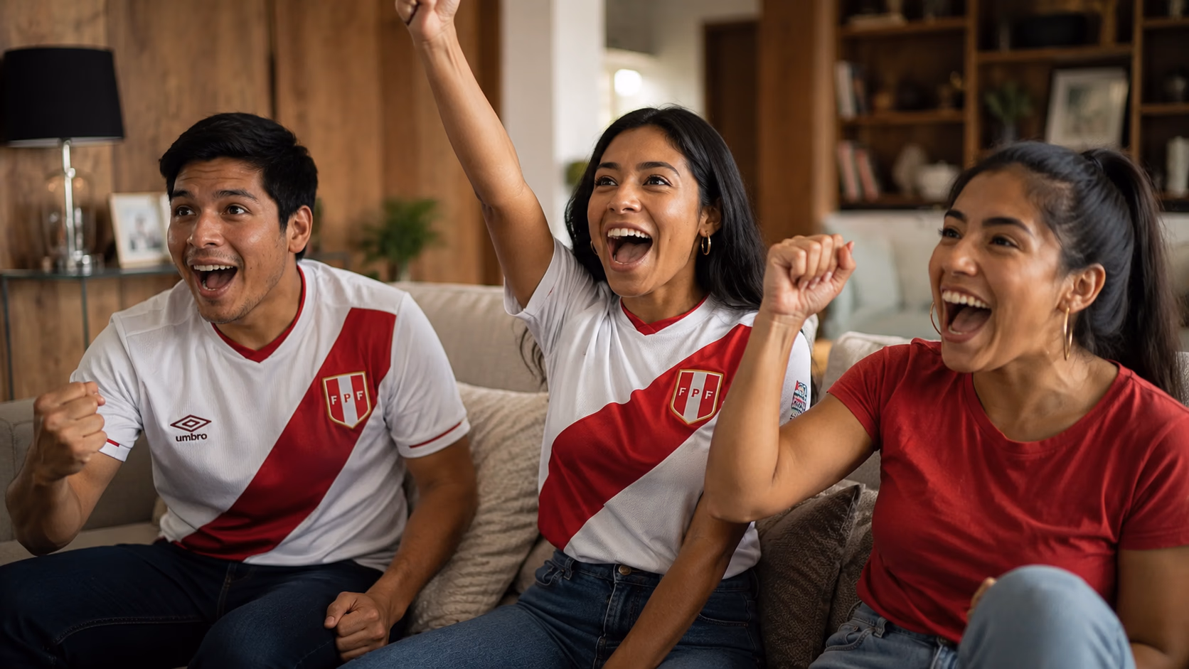 Personas disfrutando contenido en casa